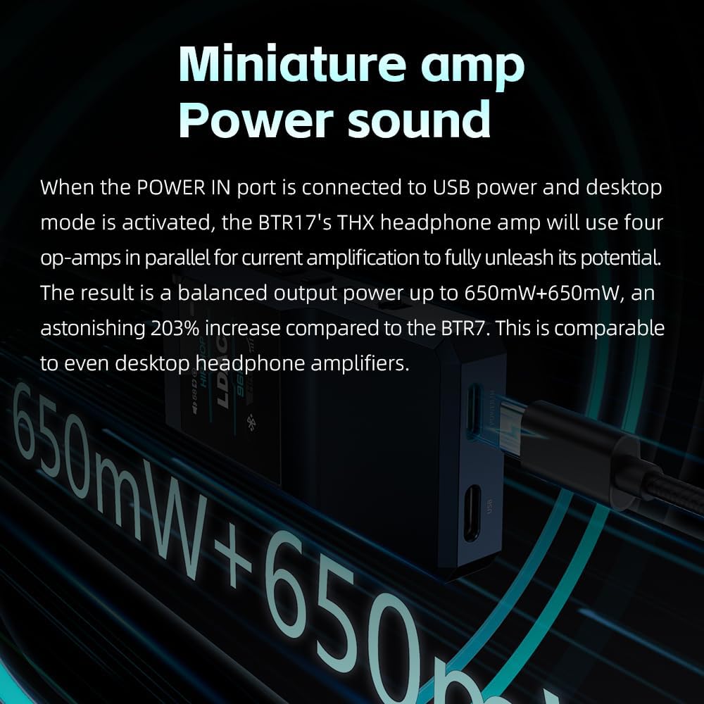 FiiO BTR17 Bluetooth 5.4 USB DAC AMP mit LDAC, aptX Lossless, Dual ES9069Q, 10-Band PEQ, THX AAA 78