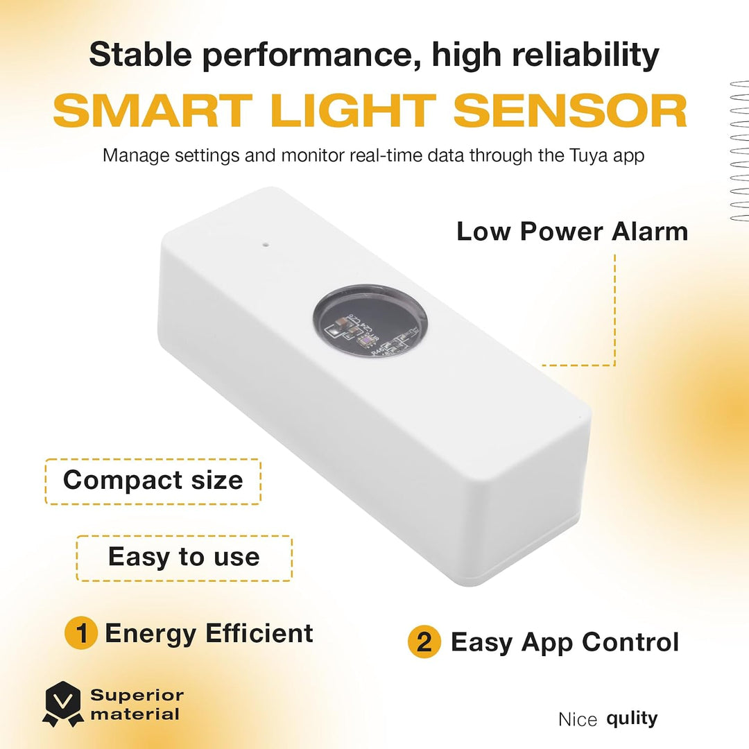 Tuya ZigBee Lichtsensor Helligkeitssensor Strahlungssensor Echtzeit-Helligkeitserfassung Smart Home