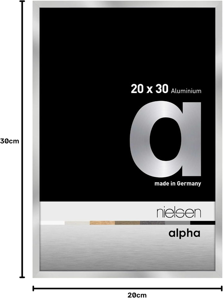 nielsen Aluminium Bilderrahmen Alpha, 20x30 cm, Silber Silber 20 x 30 cm, Silber 20 x 30 cm