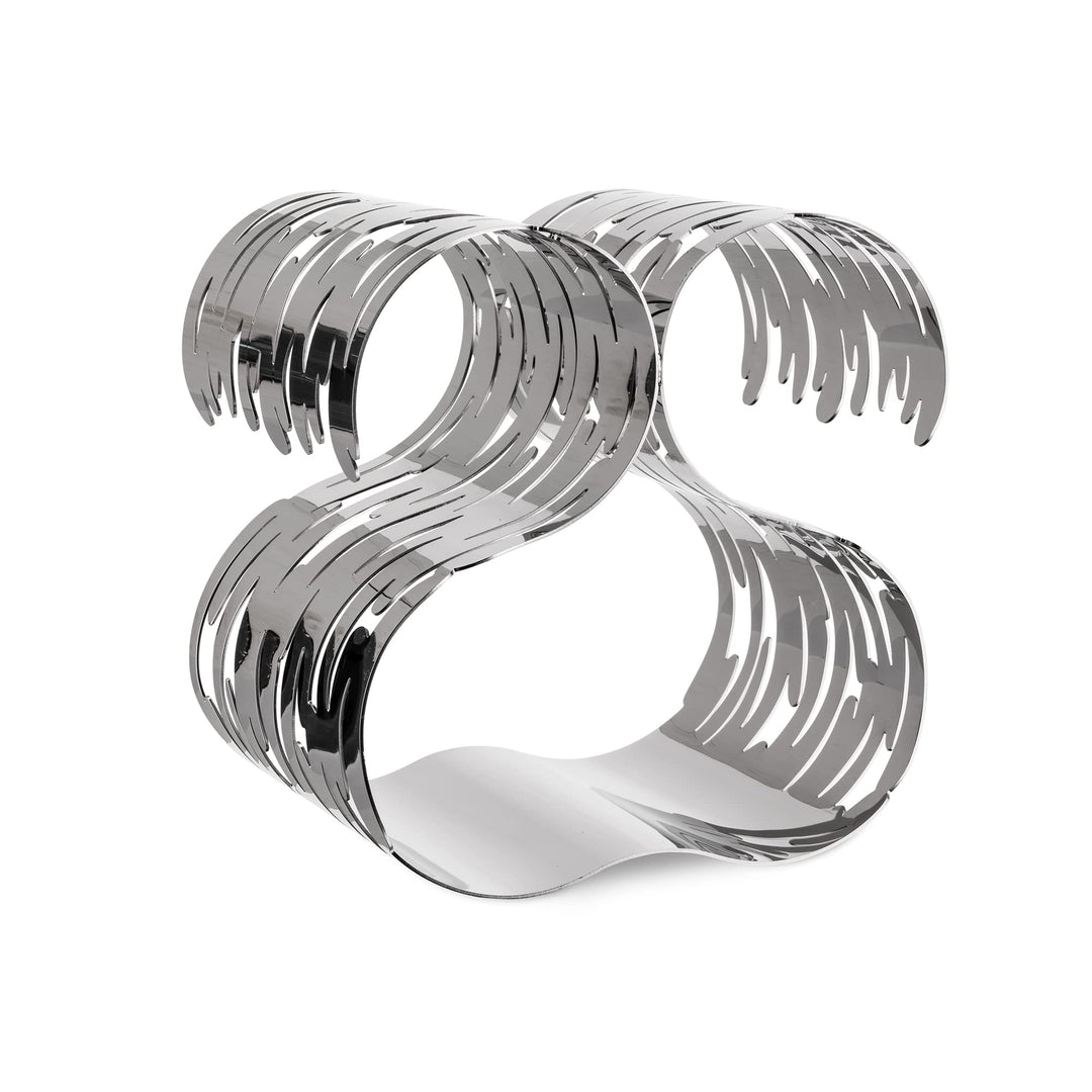 Alessi BM03 Barkcellar Flaschenregal - Edelstahl 18/10 glänzend poliert.,19,00 x 15,00 x 19,00 cm Si