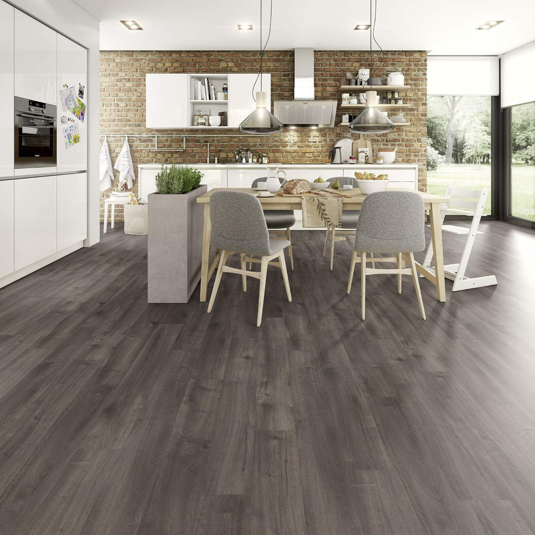 EGGER Home Laminatboden EHL144 Loja Eiche grau (8mm, 1,995m²) | authentische Holzoptik | | Einfache
