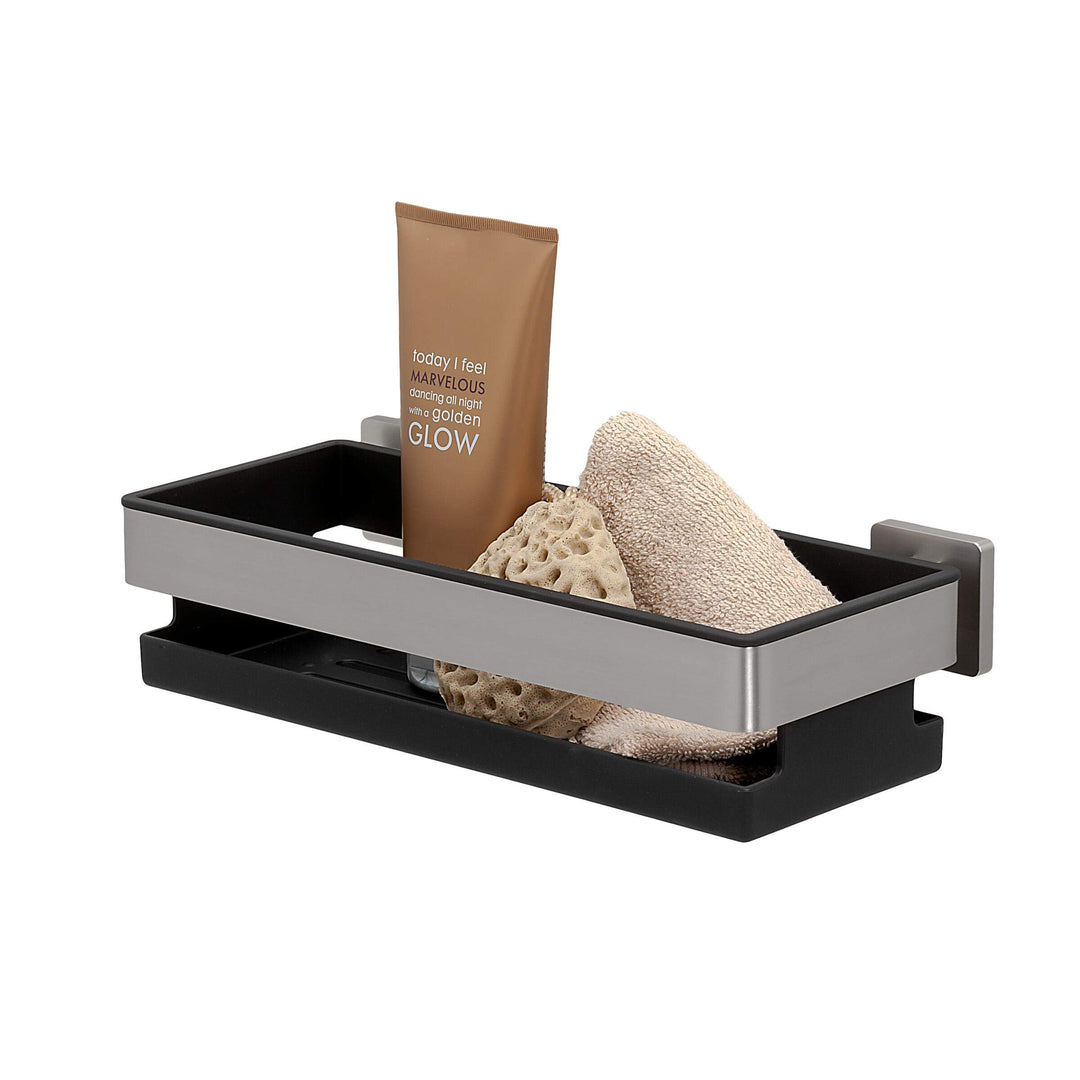 Tiger Dock Duschkorb, Premium-Duschablage aus gebürstetem Edelstahl, mit herausnehmbaren Einsatz, B