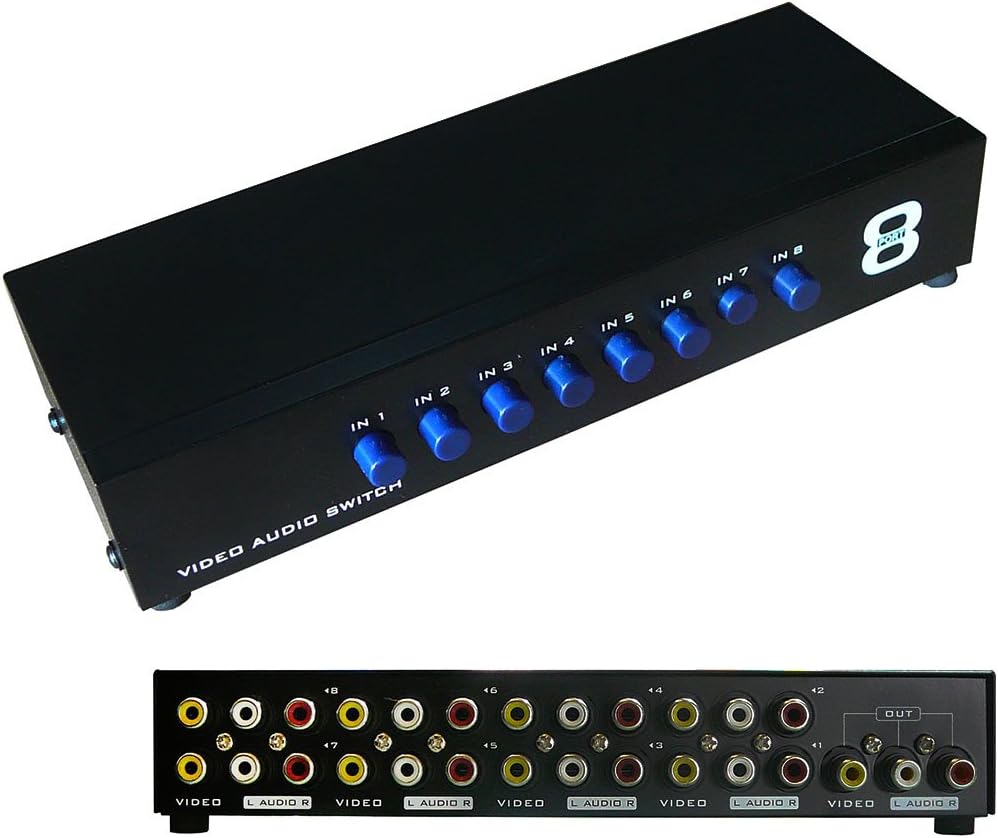Kalea-Informatique. Umschalter Audio / Video 8 Port manuell bidirektional. AUDIO VIDEO SWITCH