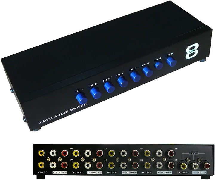 Kalea-Informatique. Umschalter Audio / Video 8 Port manuell bidirektional. AUDIO VIDEO SWITCH
