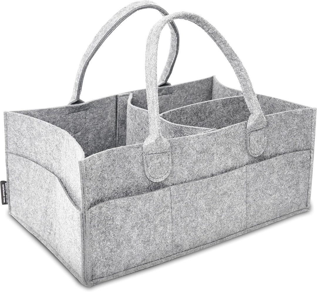 Rubberneck Baby Windel Filztasche XL - tragbare Wickeltasche, Allzweck Organizer aus Filz (Hellgrau,