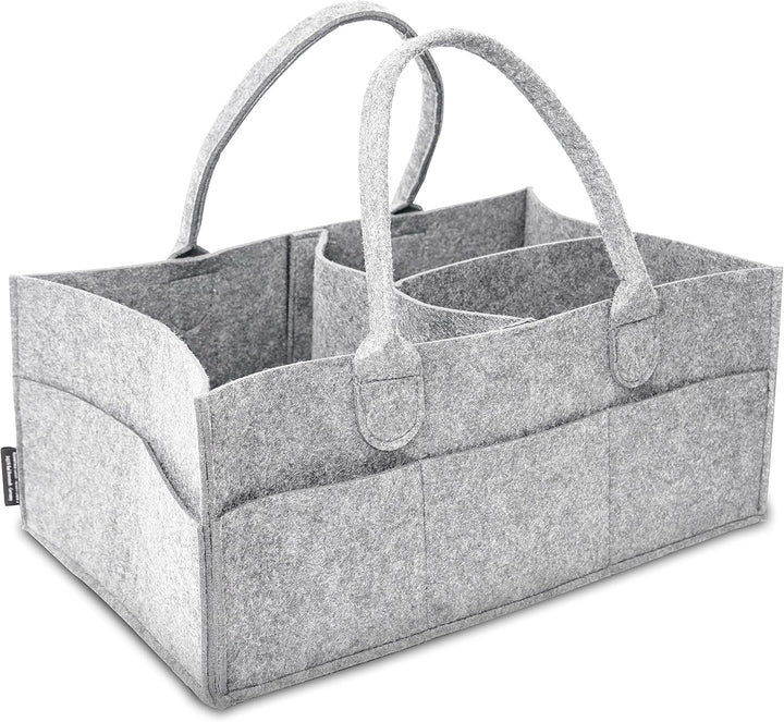 Rubberneck Baby Windel Filztasche XL - tragbare Wickeltasche, Allzweck Organizer aus Filz (Hellgrau,