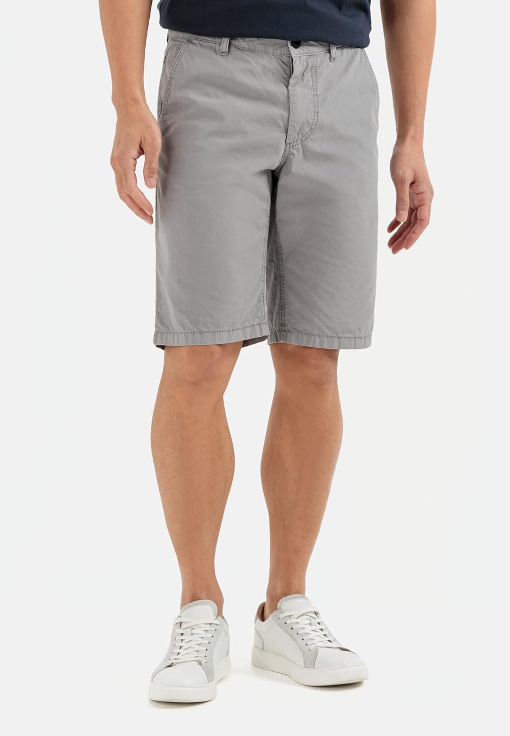 camel active Herren Shorts Chinoshorts aus Reiner Baumwolle 34W Grau, 34W Grau