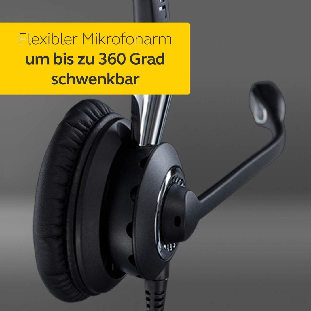Jabra Q711383 Biz 2400 II Duo USB Call-Center-Kabel-HeadsetfürUC/Softphones/USB-Tischtelefone,Contro