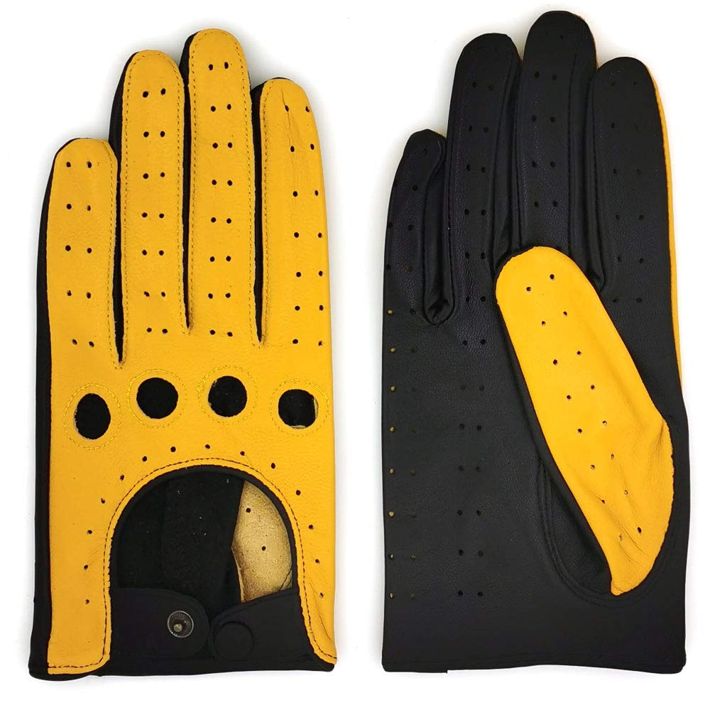 Damen Retro Weiche nd Dünne Ausgezeichnete Lammfell Leder Qualität Touchscreen Fahrhandschuhe X-Larg
