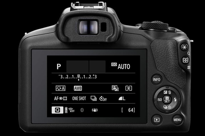 Canon EOS R100 Spiegellose Kamera + RF-S 18-45mm is STM Objektiv & 9967B002 Akku LP-E17, schwarz Bun