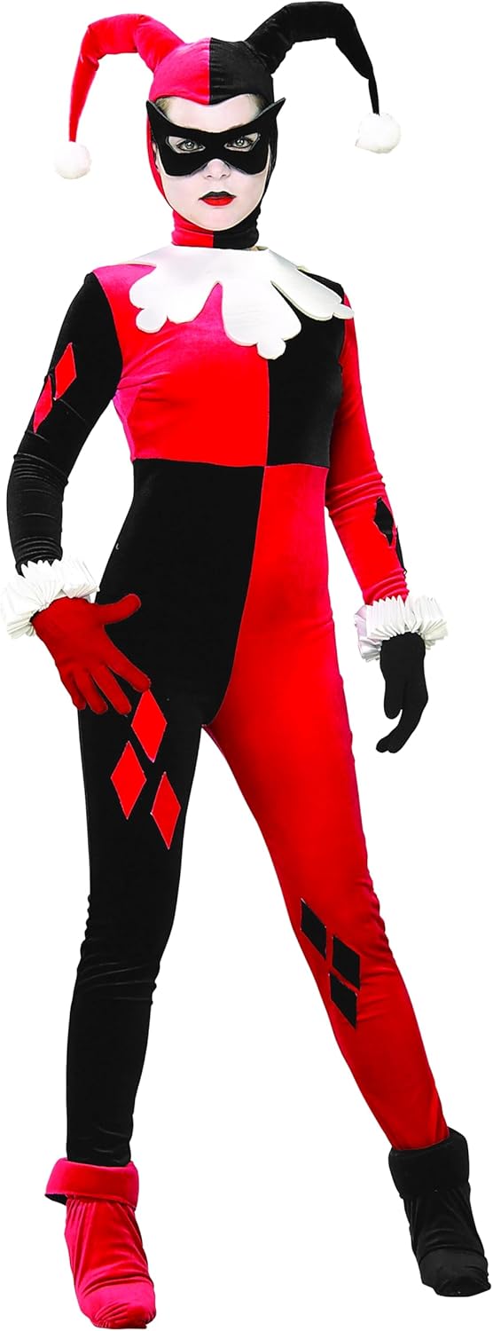 Rubie's 888102XS Offizielles Super Villain Harley Quinn Jumpsuit für Damen, Grösse XS, XS