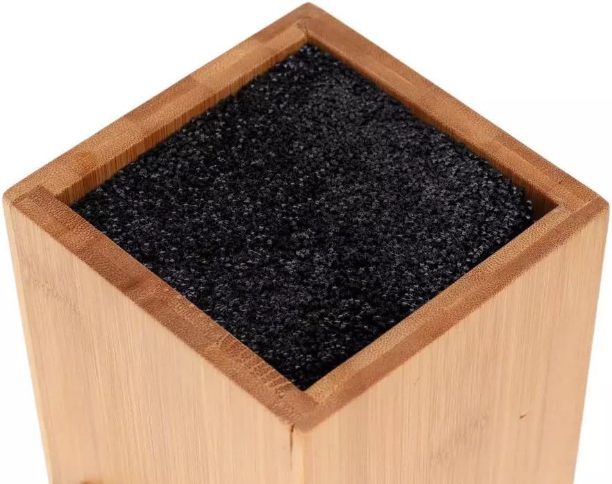 Messerblock 10,5cm x10,5cm x 25cm, ohne Messer|universal Messerhalter für alle Küchenmesser, herausn