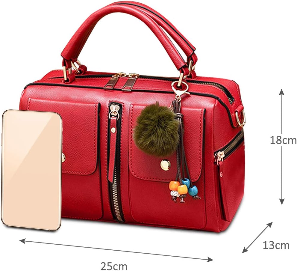 NICOLE & DORIS Damen Mode Handtaschen Modestil Kunstleder Tasche Reissverschluss Umhängetasche Damen