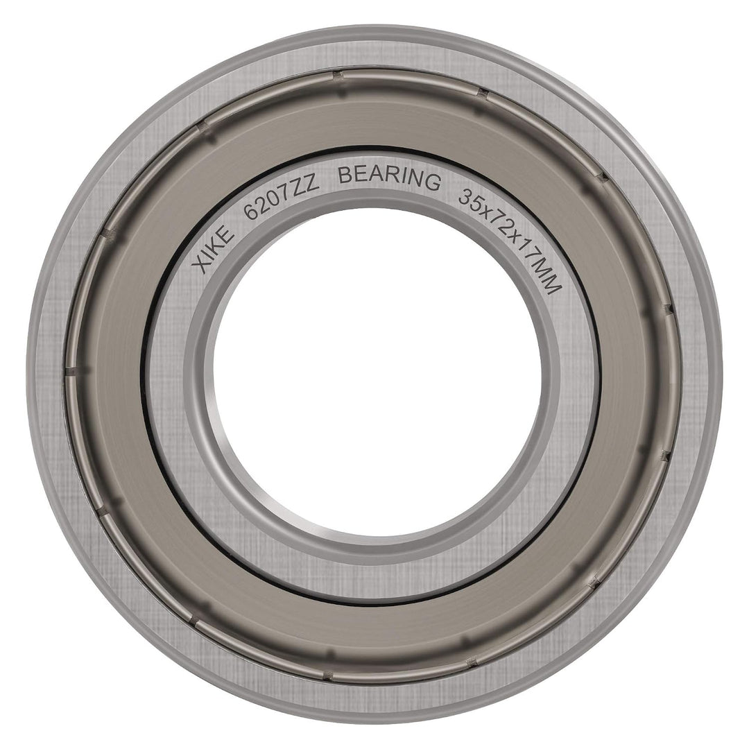 XiKe 4 Stück 6207ZZ Kugellager Abgedichtet 35x72x17mm Vorgeschmiert/Chromstahl/Metall Doppeldichtung