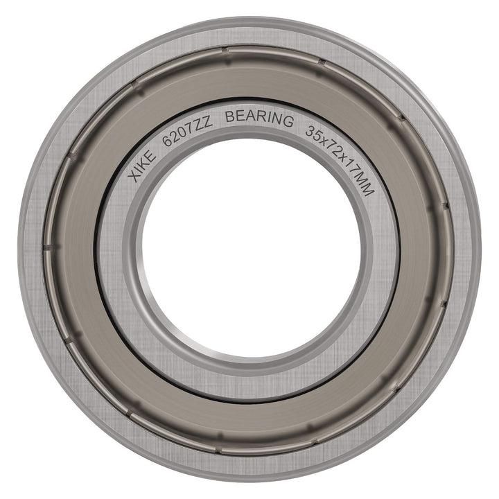 XiKe 4 Stück 6207ZZ Kugellager Abgedichtet 35x72x17mm Vorgeschmiert/Chromstahl/Metall Doppeldichtung