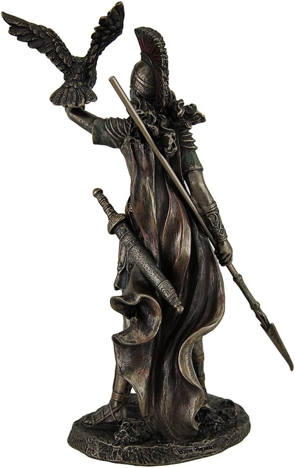 Athena - Greek Goddess Of Wisdom And War with Owl Statue by JFSM INC