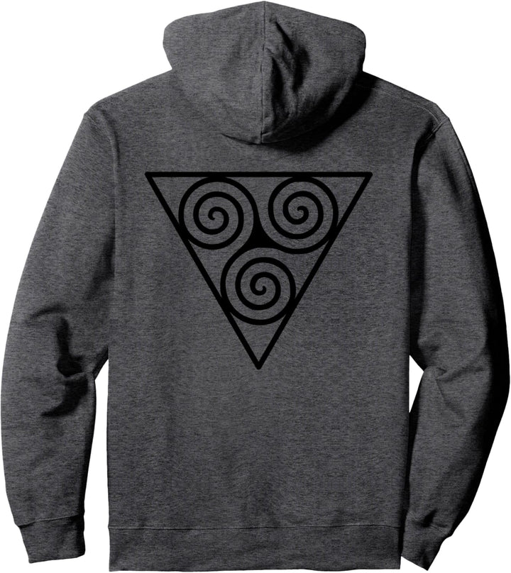 Celtic Symbol - Triskele - Triple Spiral In Triangle 1 Pullover Hoodie