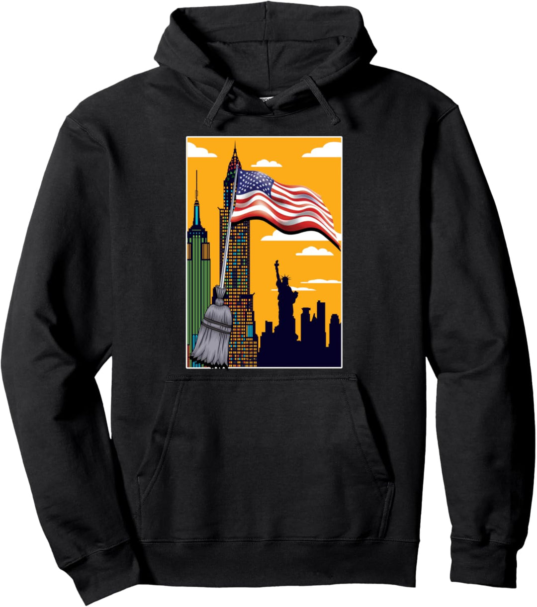 Amerikanische Flagge Reinigungskraft Hausmeister Geschenk Pullover Hoodie