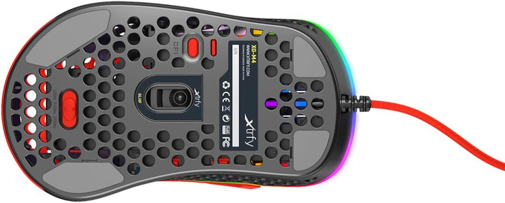 Xtrfy M4 RGB, ultraleichte kabelgebundene Gaming-Maus, ergonomisches Design für Rechtshänder, hochmo
