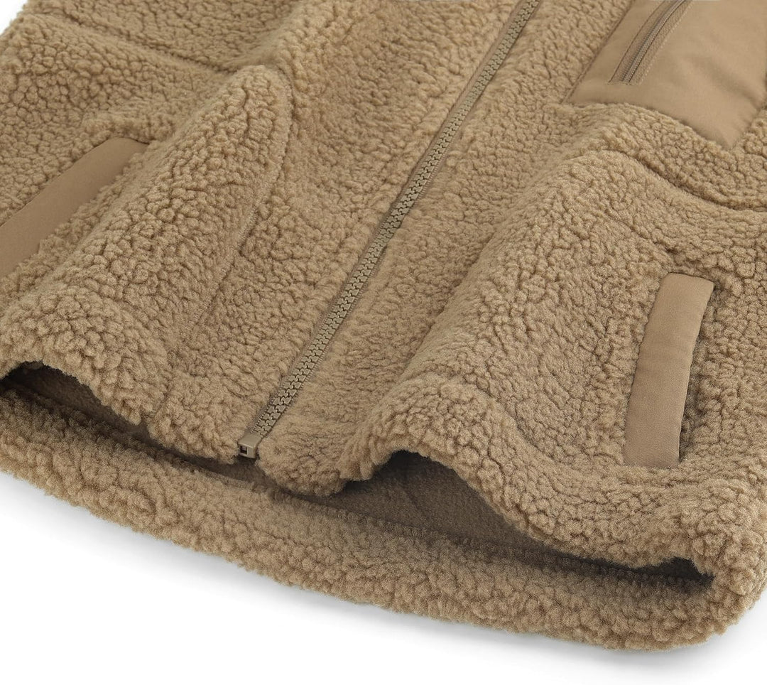 ANIMQUE Kleinkind Kinder Polarfleece Weste Verdicken Kinder Stehkragen Reissverschluss Ärmellose Jac
