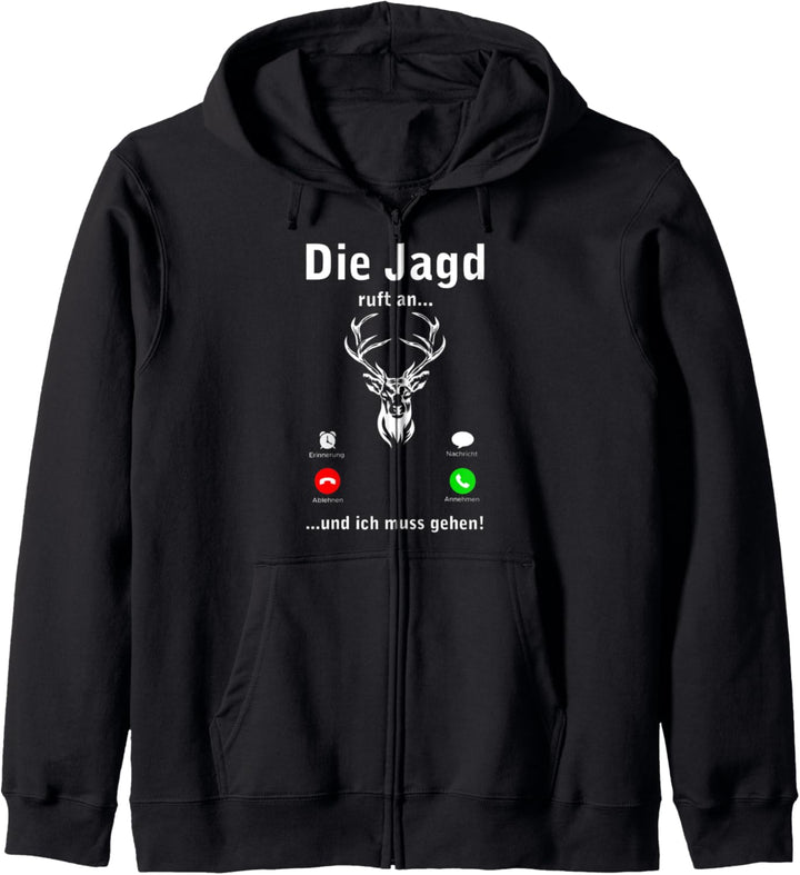 Die Jagd ruft Weidmann Heil Reh Hunter Weidmannsheil Hunt Kapuzenjacke