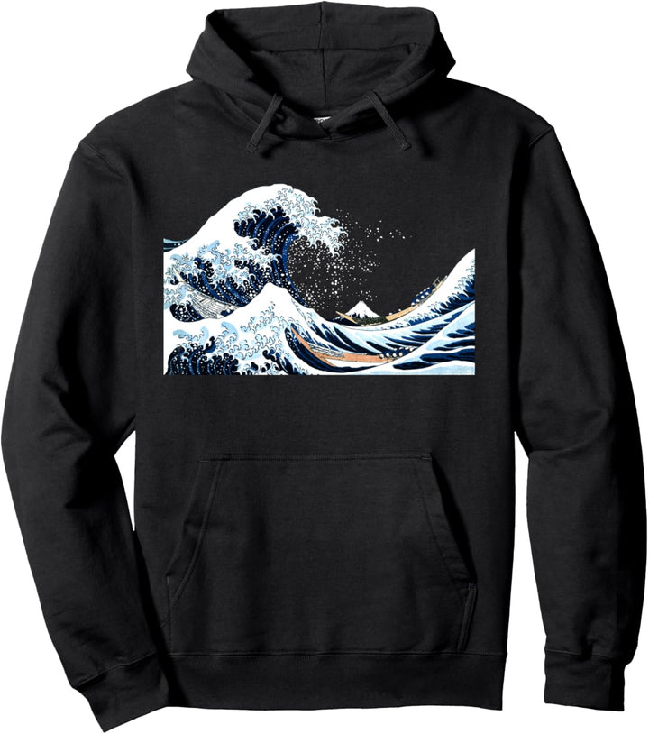 Die grosse Welle vor Kanagawa Hokusai Japanische Kunst Pullover Hoodie