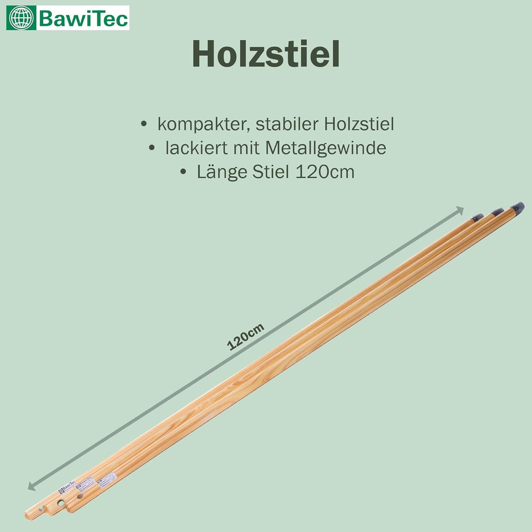 BawiTec XXL Zimmerbesen Set Breite 50cm inkl. Besenstiel Länge 120cm weiche Kunsthaar-Borsten inkl.