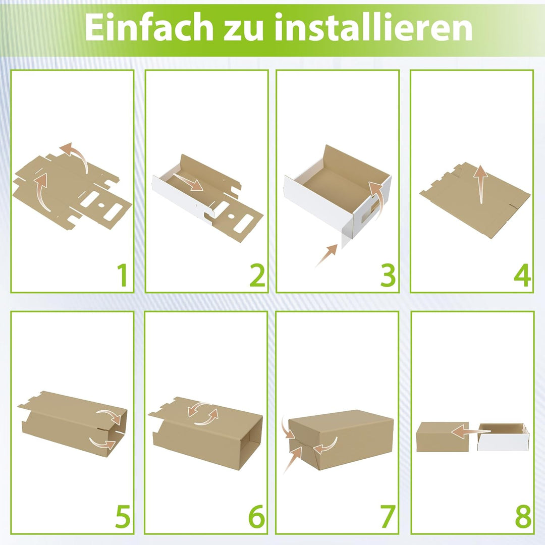 10 Stück Schuhaufbewahrung mit Sichtfenster Aufbewahrungsbox Schuhboxen Sneakerbox Storage Box Schuh