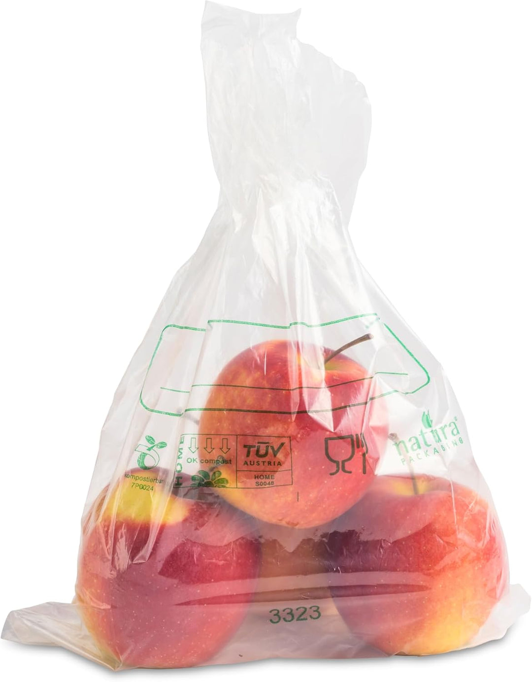 bioMat Kompostierbare Frischhaltebeutel 6l, 60 Stk. Gefrierbeutel, Premium-Qualität, Klimaneutral, M