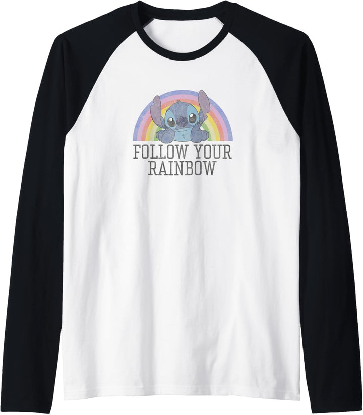 Disney Lilo & Stitch Follow Your Rainbow Raglan