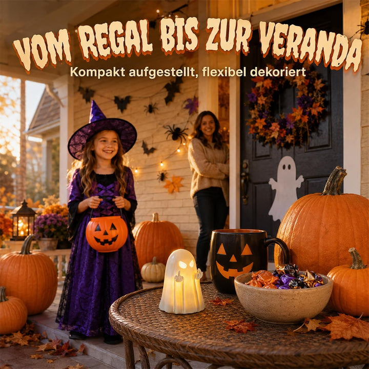 Halloween Deko Geisterlampe,Mittelfinger Geisterfigur,3D Niedliche Geister Geist Witzig-gross, Geist