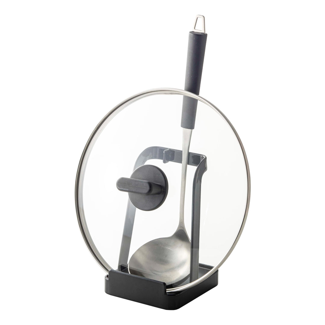 YAMAZAKI Home 2249 Tower Ständer für Schöpflöffel, Topfdeckel, Küchenutensilien, Schwarz 2248-P Schw