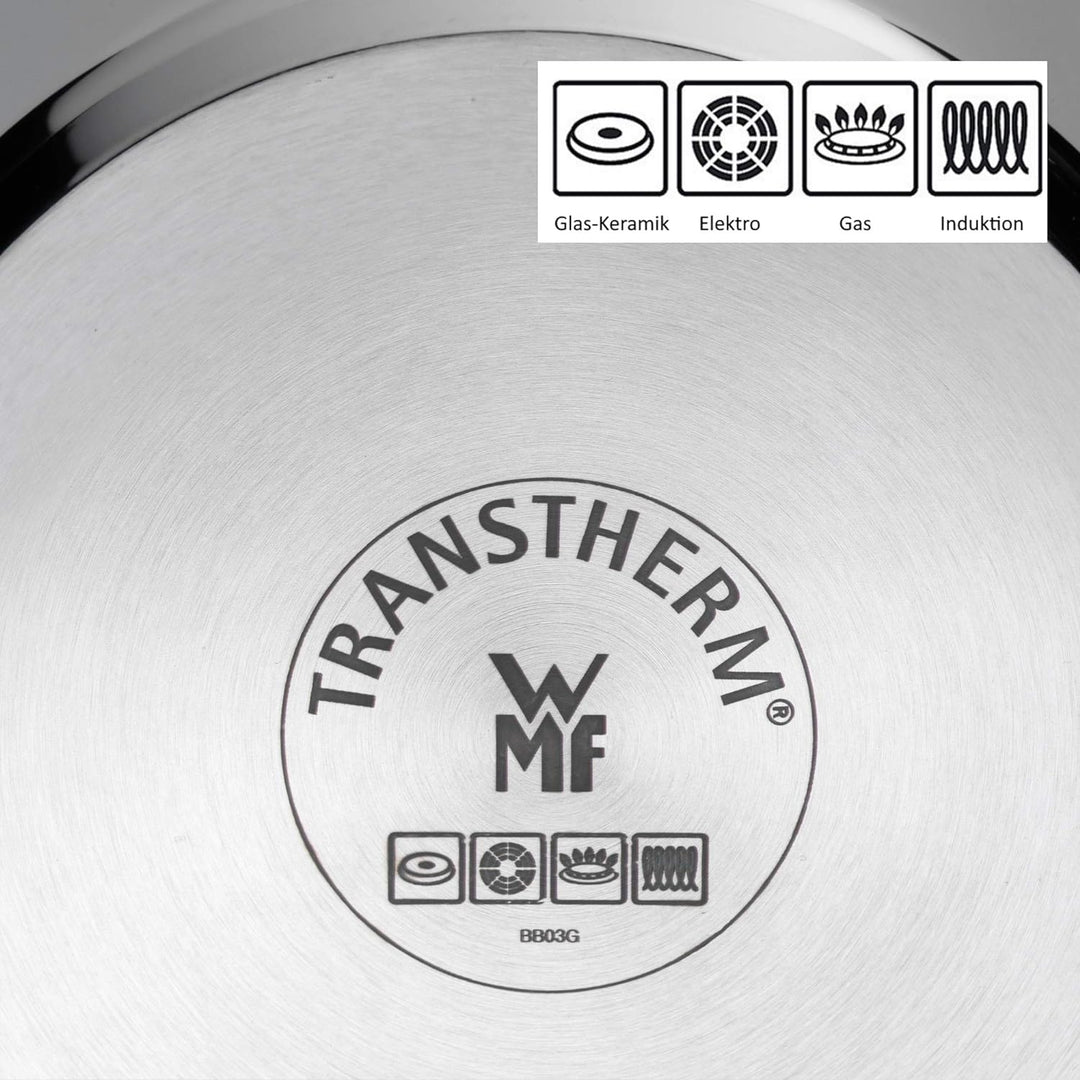 WMF Mini Kochtopf klein 16cm, Metalldeckel, Bratentopf Induktion 1,5l, Cromargan Edelstahl poliert,
