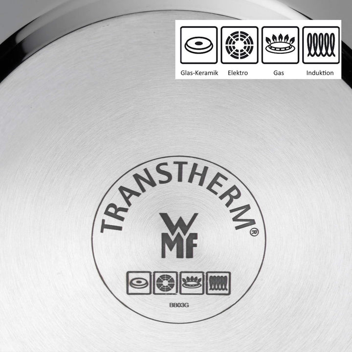 WMF Mini Kochtopf klein 16cm, Metalldeckel, Bratentopf Induktion 1,5l, Cromargan Edelstahl poliert,
