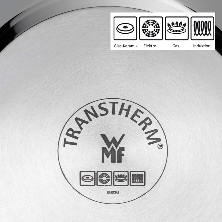 WMF Mini Kochtopf klein 14cm, kleiner Kochtopf, Metalldeckel, kleiner Topf, Bratentopf Induktion 0,9