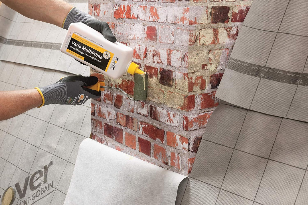 Isover 560075 Vario MultiPrime dauerklebrige Universal-Primer für innen und aussen, Gelb, 1 Stück (1