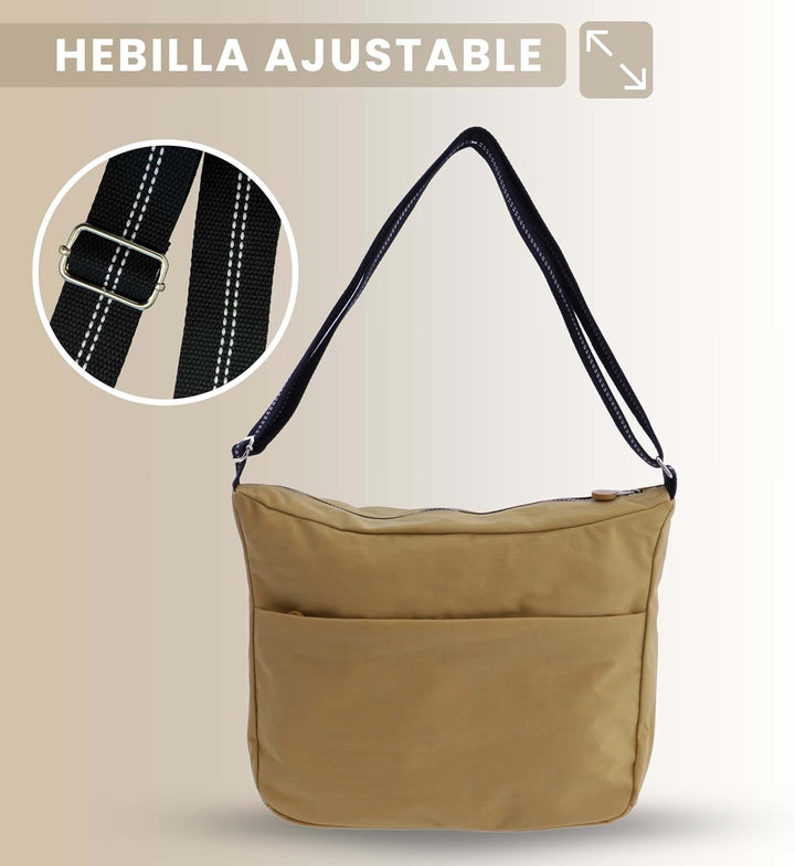 CORONEL TAPIOCCA Damen Umhängetasche Schultertasche Schulterriemen Reissverschluss Handtasche Crossb