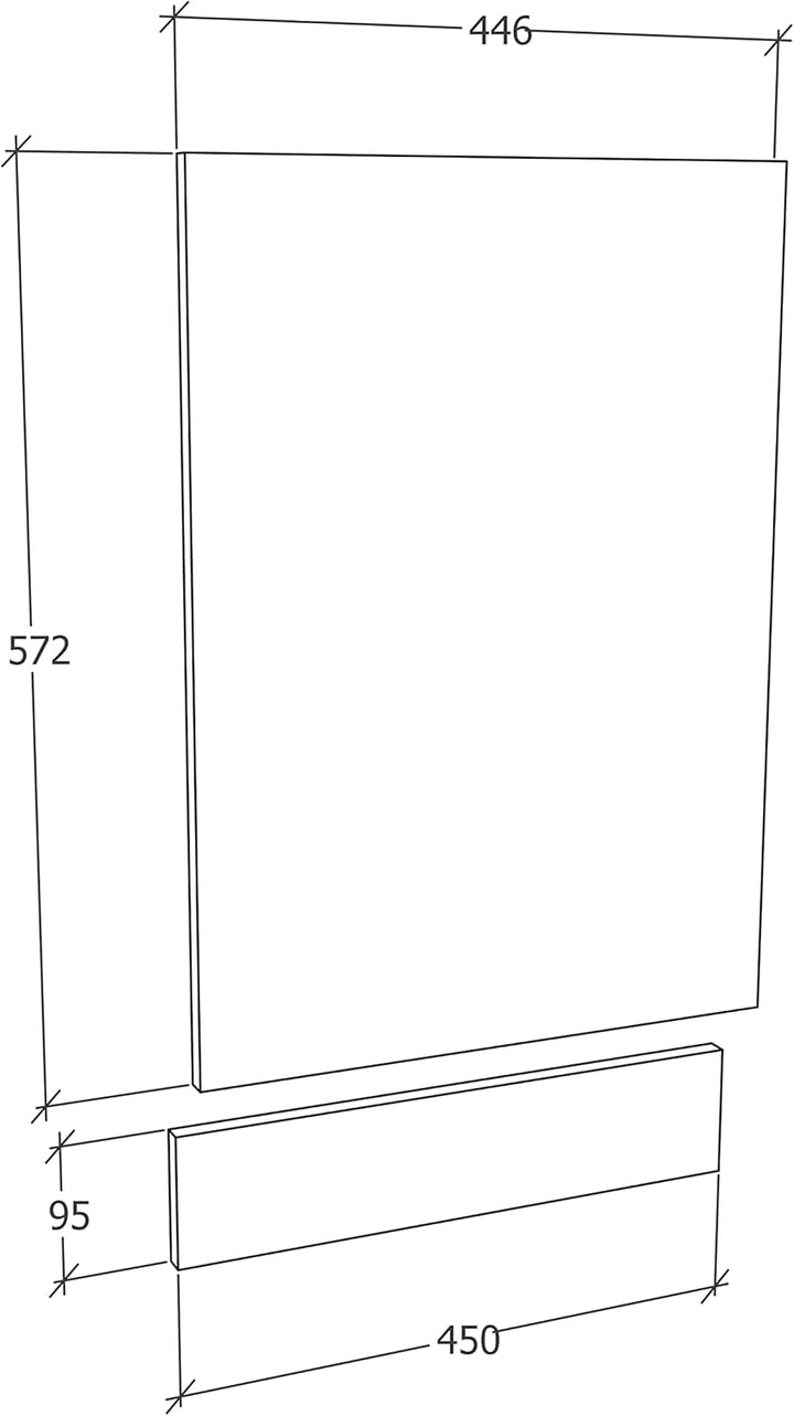VCM Frontblende Küchenmöbel Blende Küchenzeile Küche Esilo Weiss|45