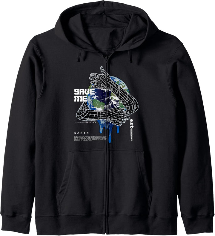 Rettet die Erde No Planet B - Sad Aesthetic Edgy Streetwear Kapuzenjacke