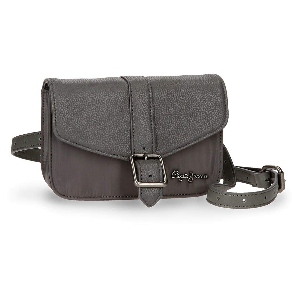 Pepe Jeans Ann Gürteltasche Grau 18x12x5 cms Polyester Grau Gürteltasche, Grau Gürteltasche