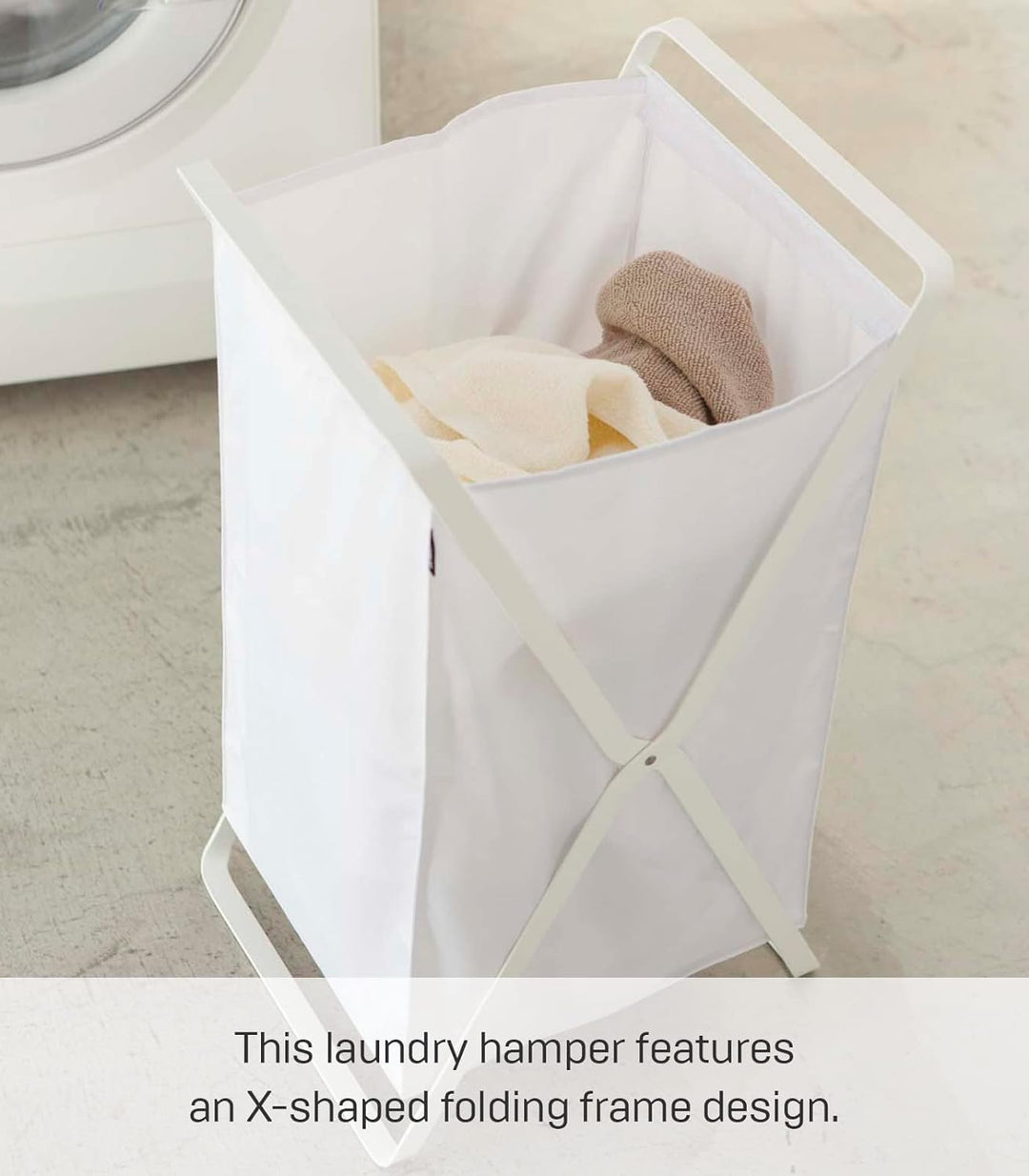 Laundry Basket - Tower - white Weiss, Weiss