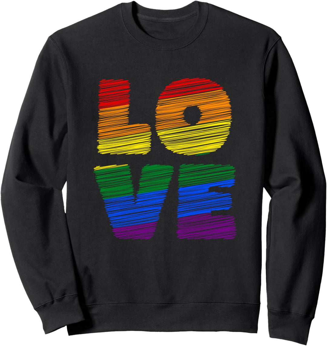 Gay Pride Love Rainbow Flag Clothing LGBT Funny LGBTQ Sweatshirt