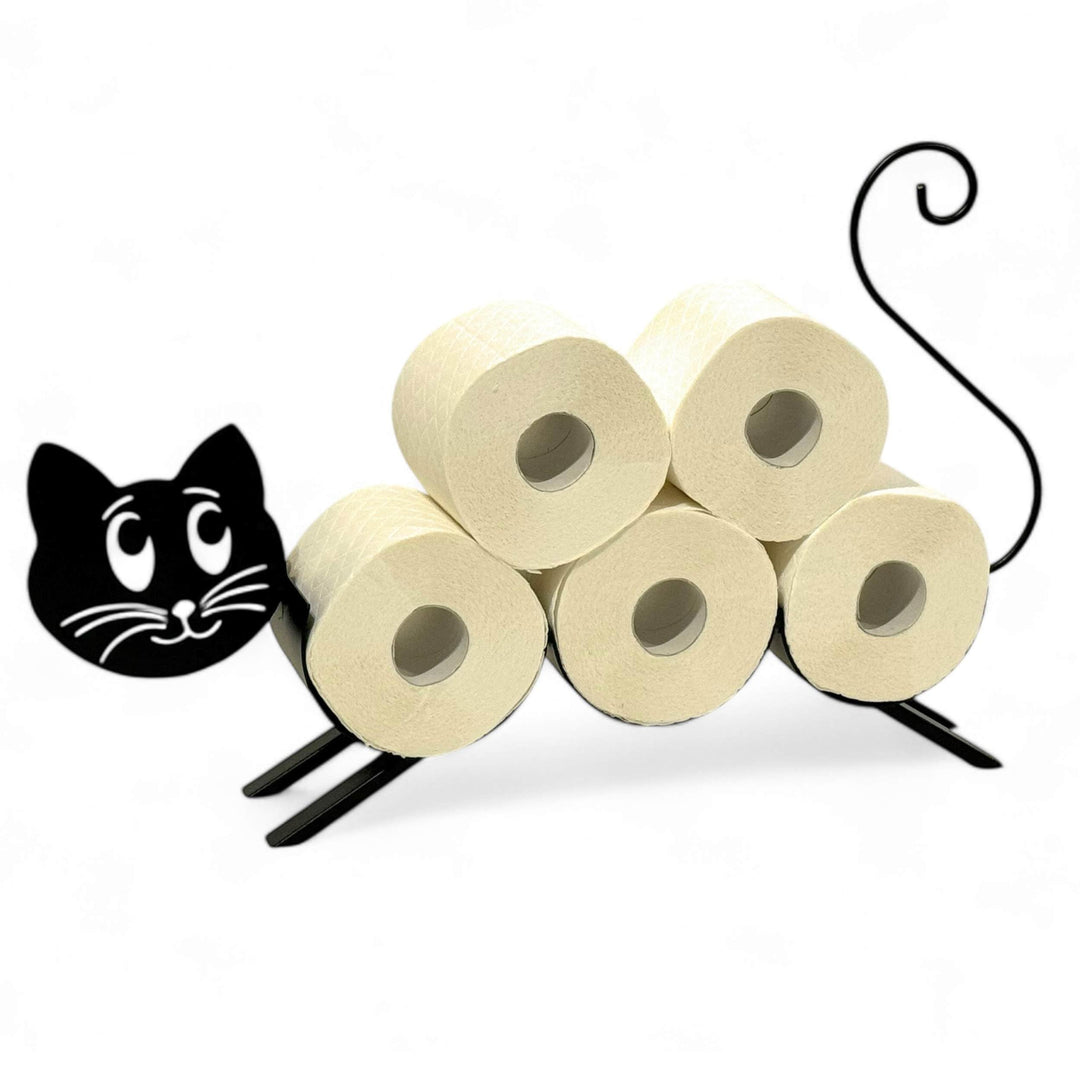 DanDiBo Toilettenpapierhalter Stehend Katze Klopapierhalter 96622 WC Rollenhalter Freistehend WC Pap