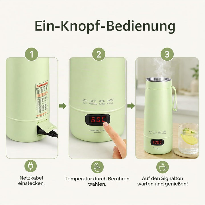 Elektrischer Reisewasserkocher Klein 300ML For Tee, Kaffee, Babymilch | 300w Schnellkochmini Wasserk