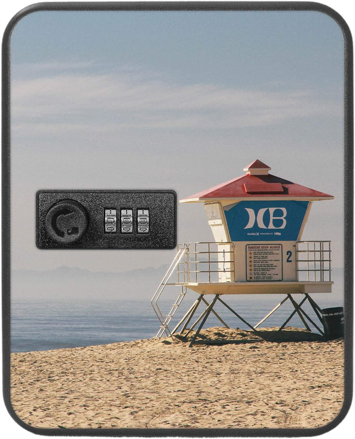 banjado® Burg-Wächter® abschliessbarer Schlüsselkasten mit Motiv Beach Section für 20 Schlüssel - Sc