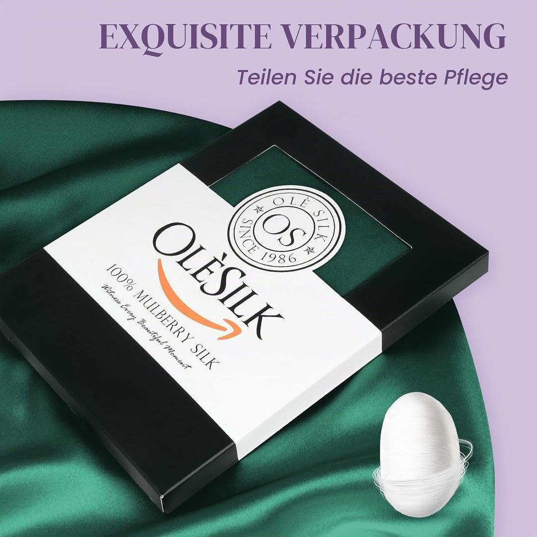 OLESILK Seide Kissenbezug Kissenhülle Haar- und Hautpflege mit Verstcktem Reissverschluss 19 Momme 1