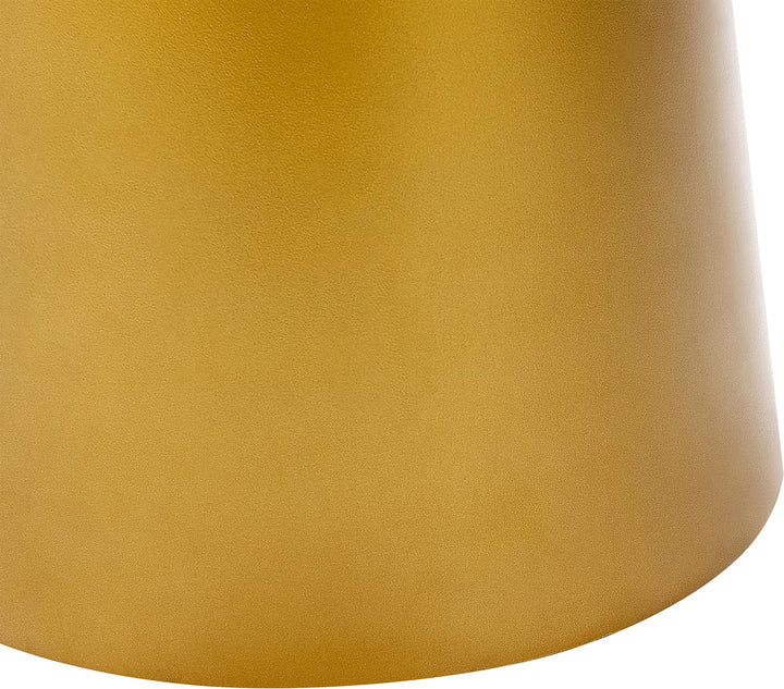 Beistelltisch schwarz rund ⌀ 56 cm mit Säulenfuss gold Modern Galmourös Kerang