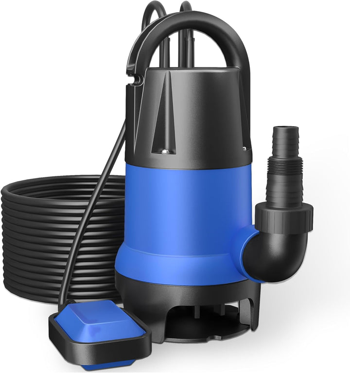 Schmutzwasserpumpe 400 W 7500 l/h Tauchpumpe Gartenpumpe Brunnenpumpe Entwässerungspumpe