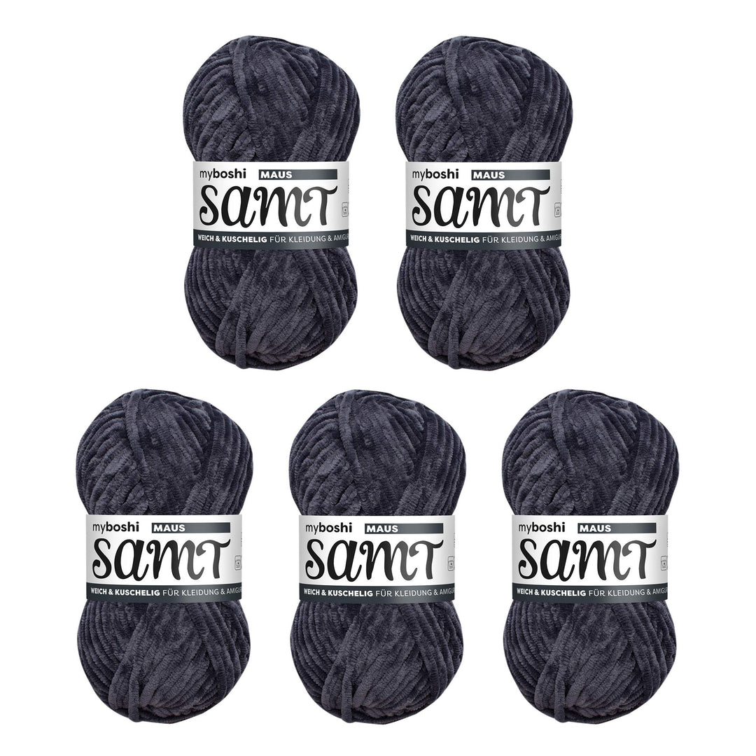 myboshi Samt Wolle zum Häkeln und Stricken, weiche Chenille Wolle im XXL-Knäuel, perfekt für Amiguru
