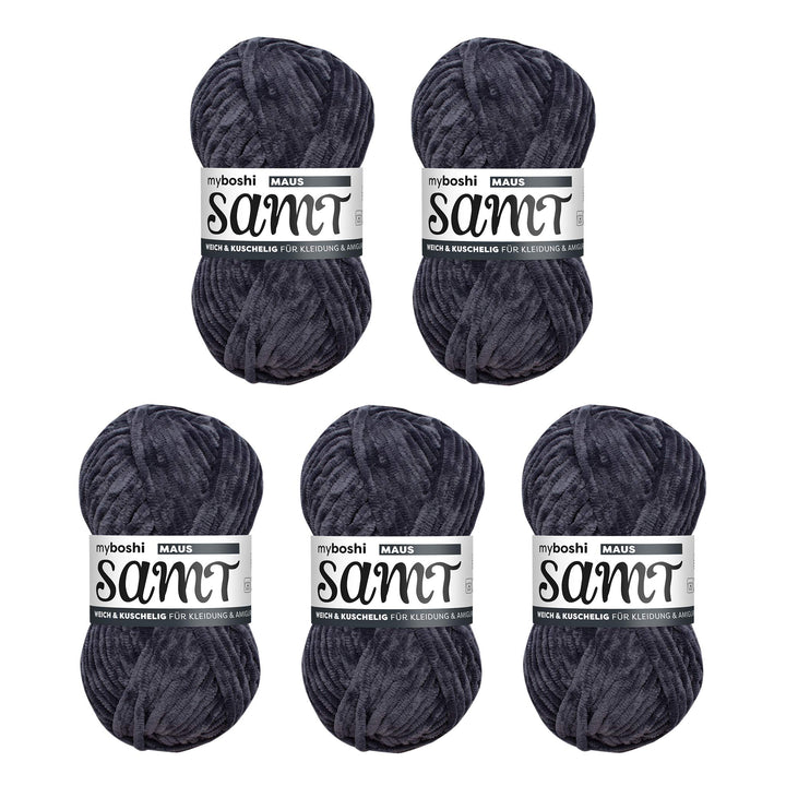 myboshi Samt Wolle zum Häkeln und Stricken, weiche Chenille Wolle im XXL-Knäuel, perfekt für Amiguru